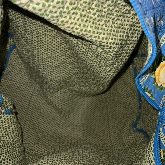 Vintage Vera Bradley Blue Floral Quilted Women's Bag - Picture 9 of 12